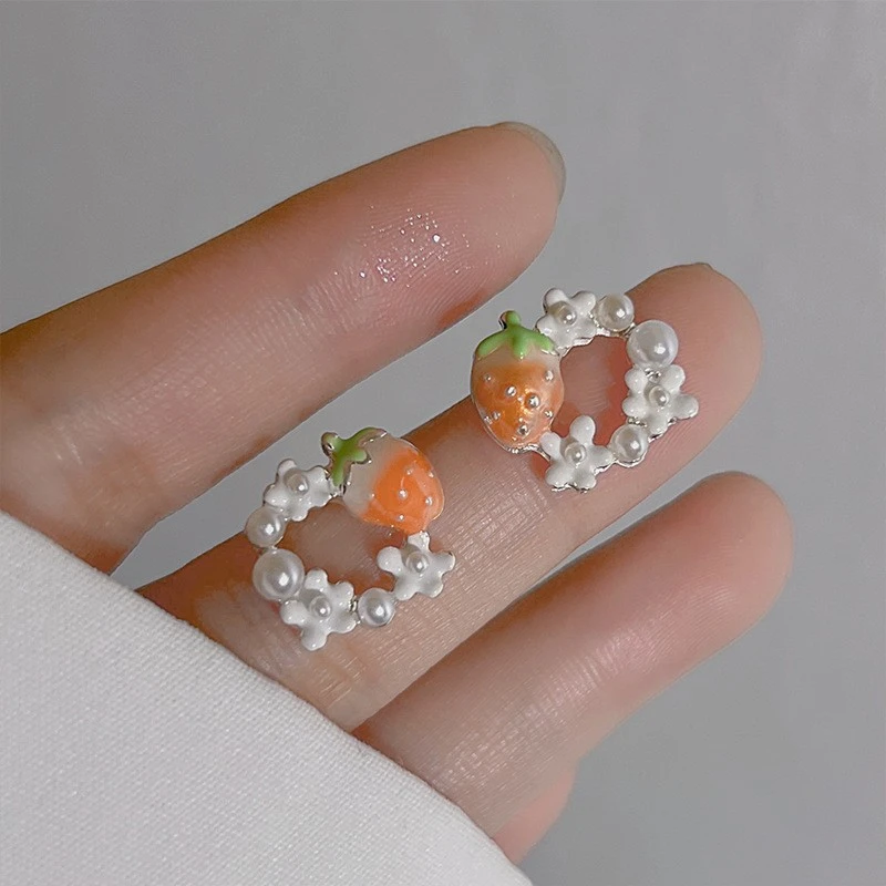 Elegant Versatile Silver Metal Stud Earrings For Women