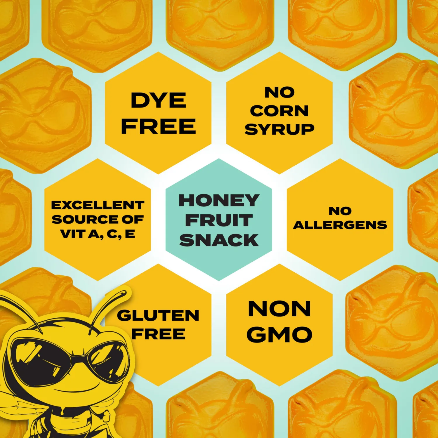 BEEUP Honey Fruit Snacks – With a Teaspoon of Honey in Every Pouch – Dye Free, No Corn Syrup – Individually Wrapped Fruit Snack Packs for School, Sports, Soccer – Sour Watermelon (Pack of 10)