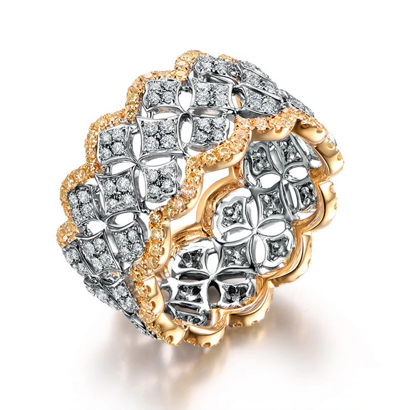 Bright Star Lace Ring Female Crown Gemstone Ring