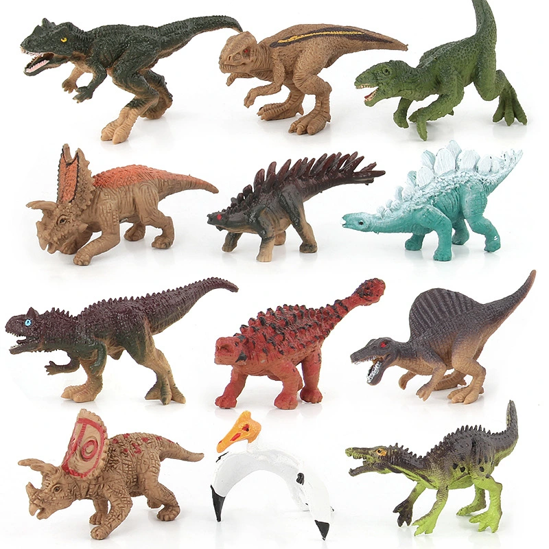 Solid Dinosaur Toy Set Mini Dinosaur Model