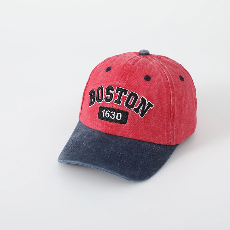 Children's Stylish Multi-color Embroidered BOS 1630 Convertible Adjustable Multi-color Selectable Baseball Cap