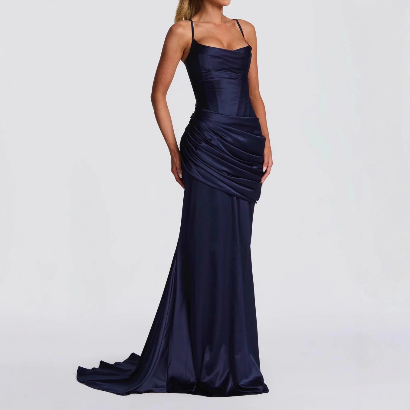 Womens Long Figure-flattering Elegant Slip Dress
