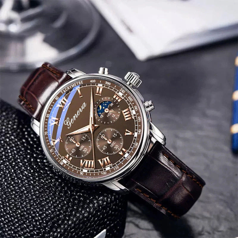 Business Quartz Sport Casual Belt Men's Watch