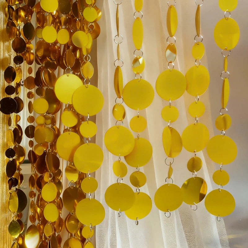Sequin String Golden And Silver Curtain Decoration