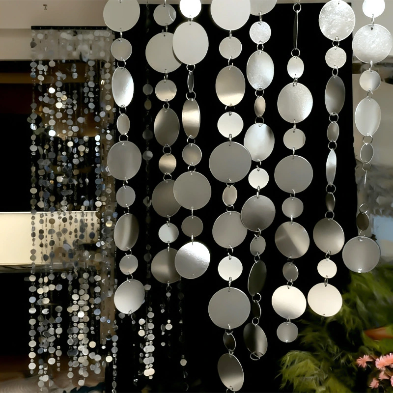 Sequin String Golden And Silver Curtain Decoration