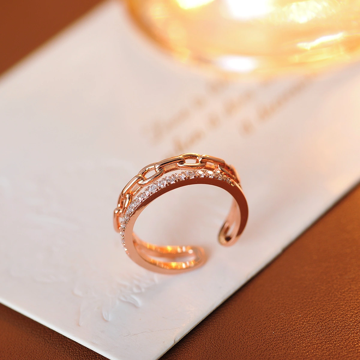 Light-luxury Niche-design Chain Ring For The Index Finger