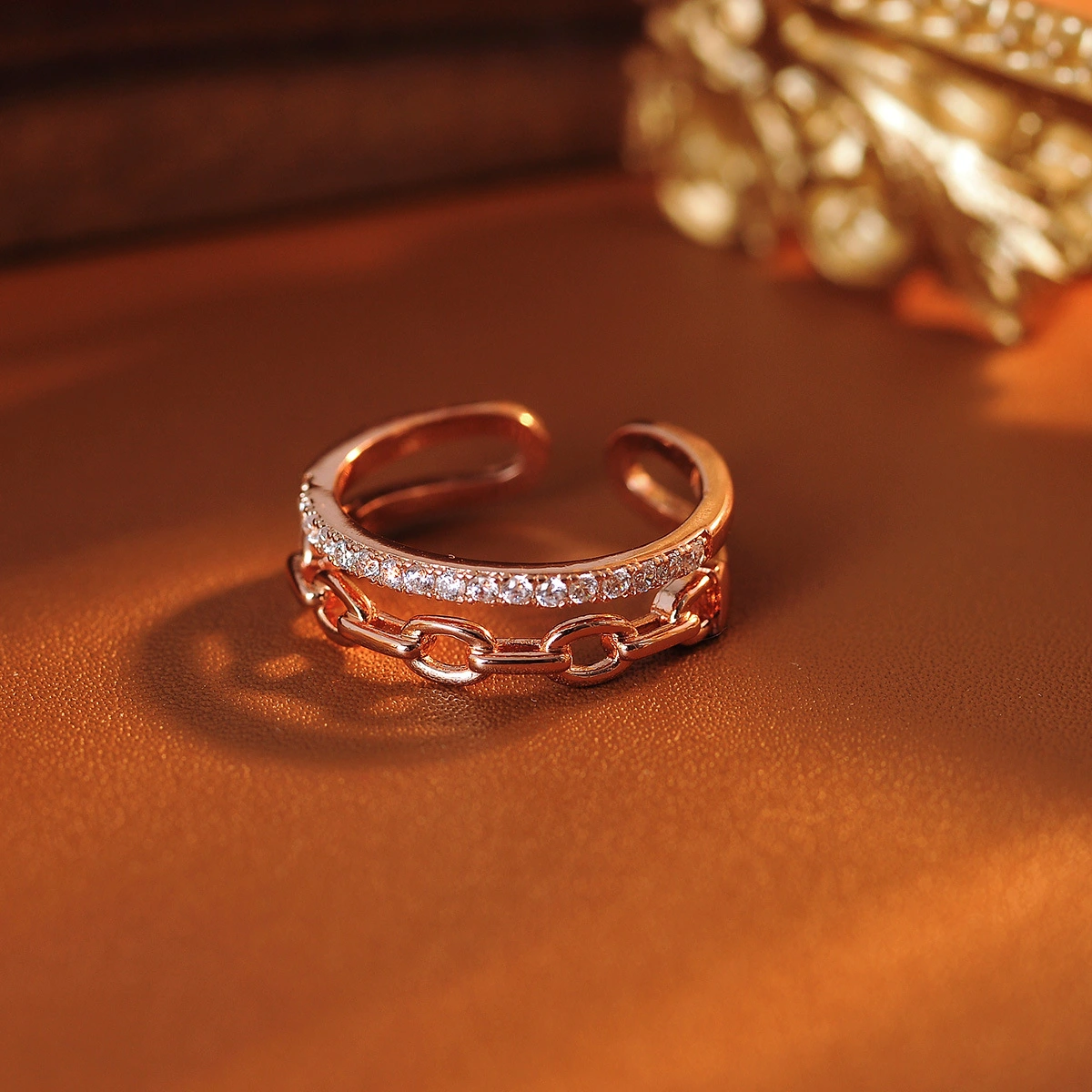 Light-luxury Niche-design Chain Ring For The Index Finger