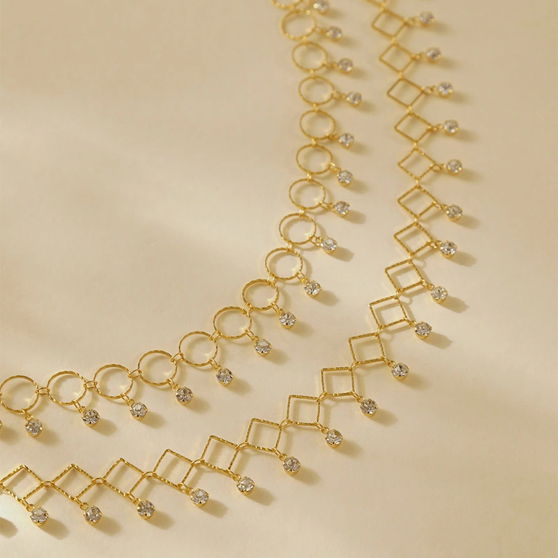 Chic Layered Necklace With Color-retaining Electroplating