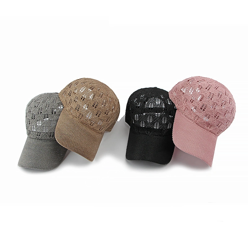 New Women's Single-color Knitted Mesh Reversible Casual Baseball Cap That Makes Your Face Look Smaller, Versatile And Adjustable. Suitable For Daily Wear, Going Shopping, Traveling Or Commuting.
