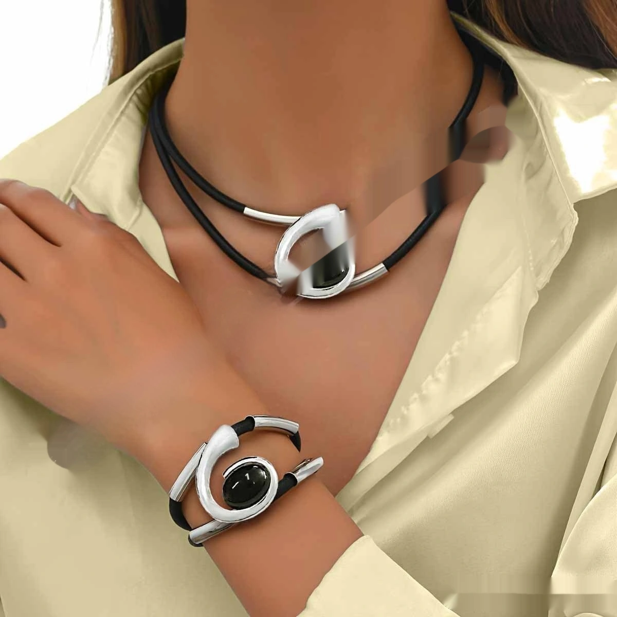 Bohemian Style Fashion Personality And Creativity Iron Jewelry Suit Women
