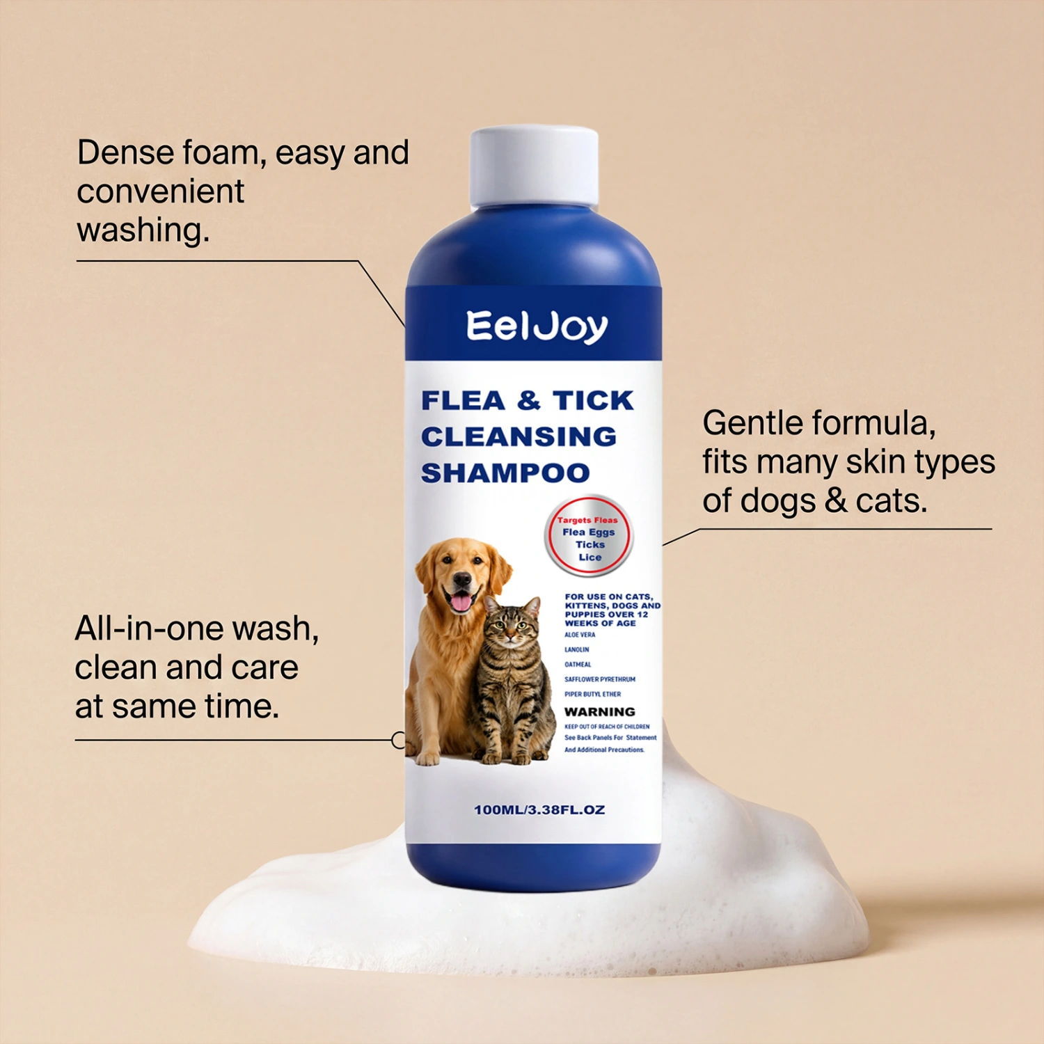 Pet Flea Tick Cleaning Shampoo