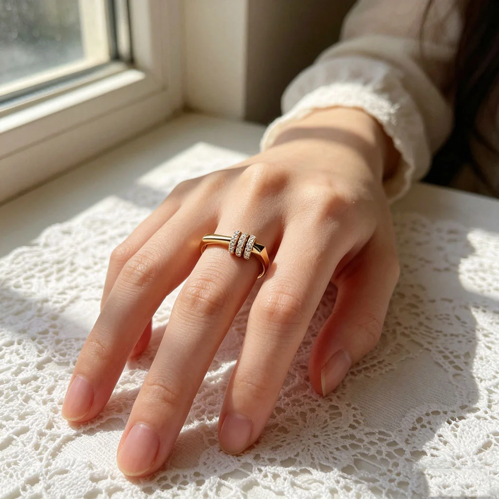 Micro-inlaid Light-luxury Minimalist Ring For Women