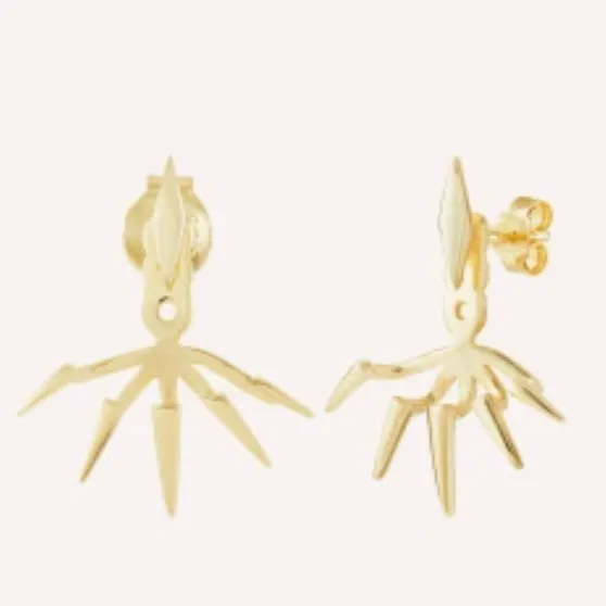 Copper-inlaid Zircon Stud Earrings Plain Hoop Drop Heart