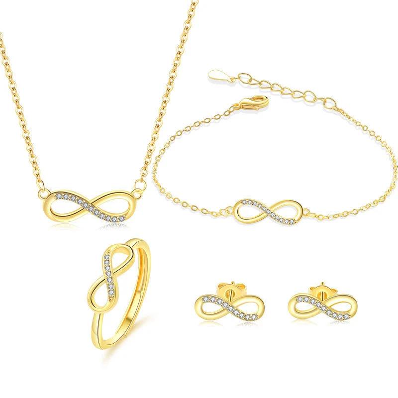 Simple And Minimalist Strip Bracelet Ring And Earrings