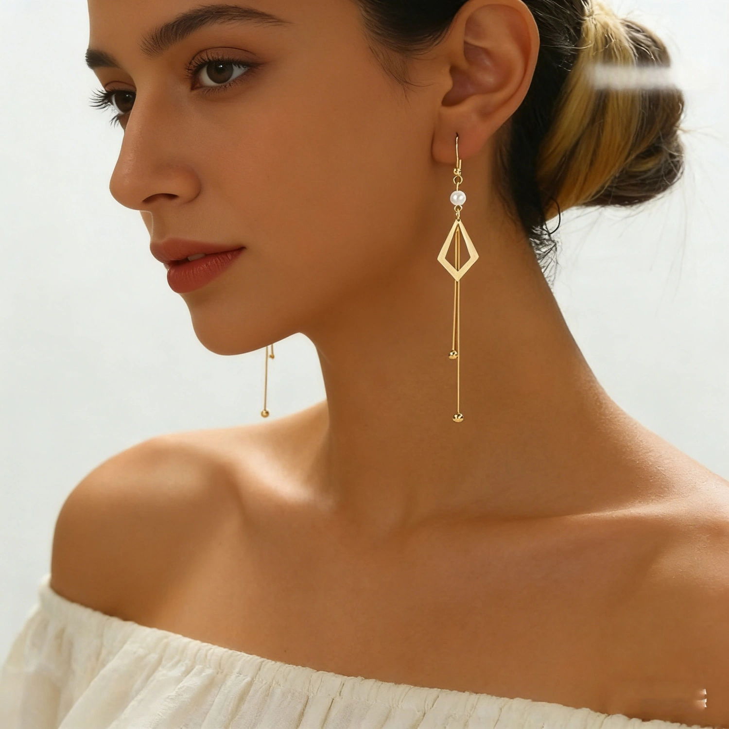 Copper-plated Silver Tassel Earrings
