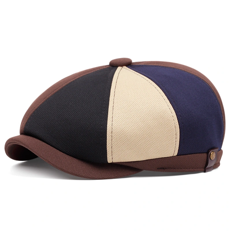 Mens British-Style Retro Casual Octagonal Cap