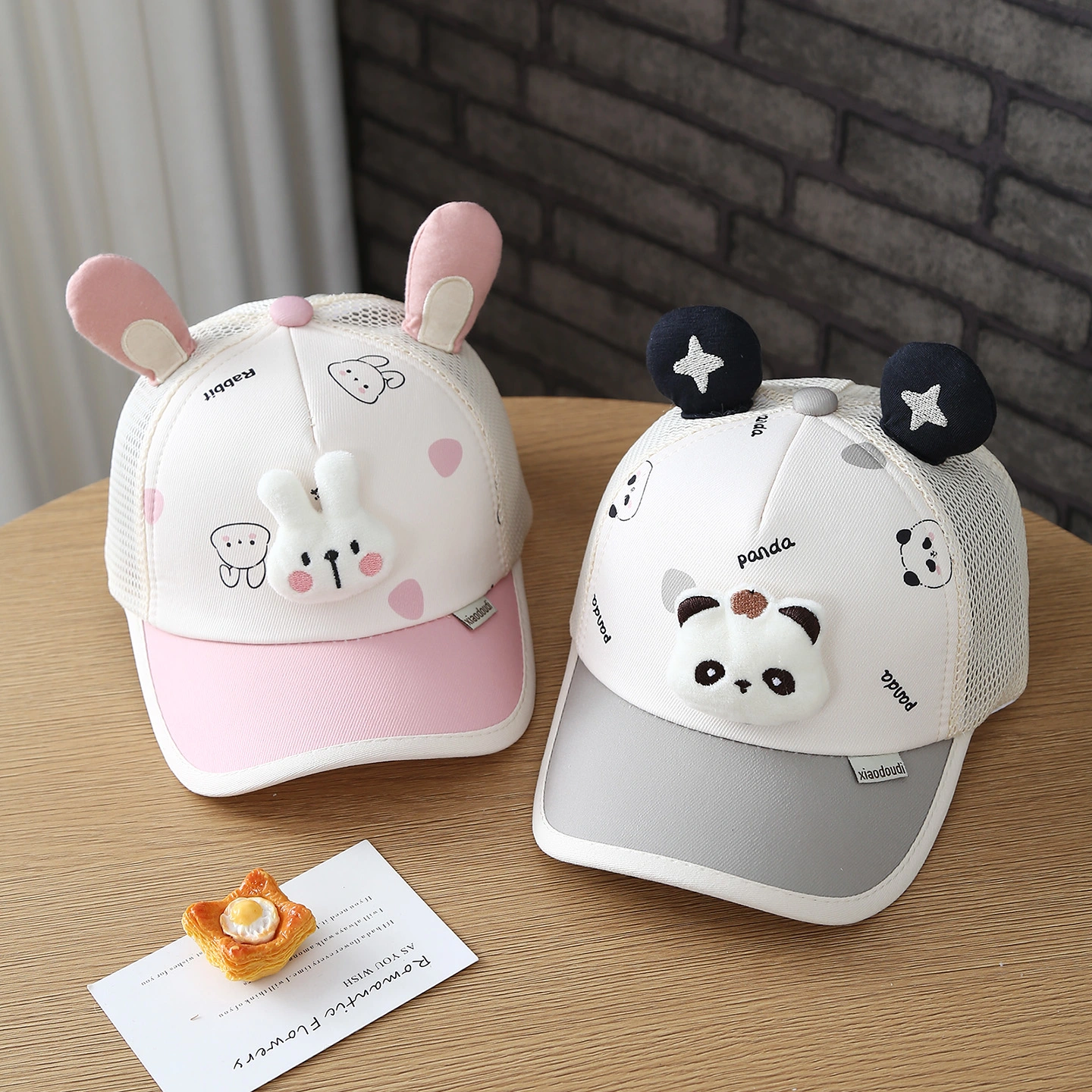 Adorable Baby Print Doll, Fashionable Casual Style Baseball Cap, Daily Wear, Boys And Girls' Outdoor Breathable Sun-protective Beanie Hat