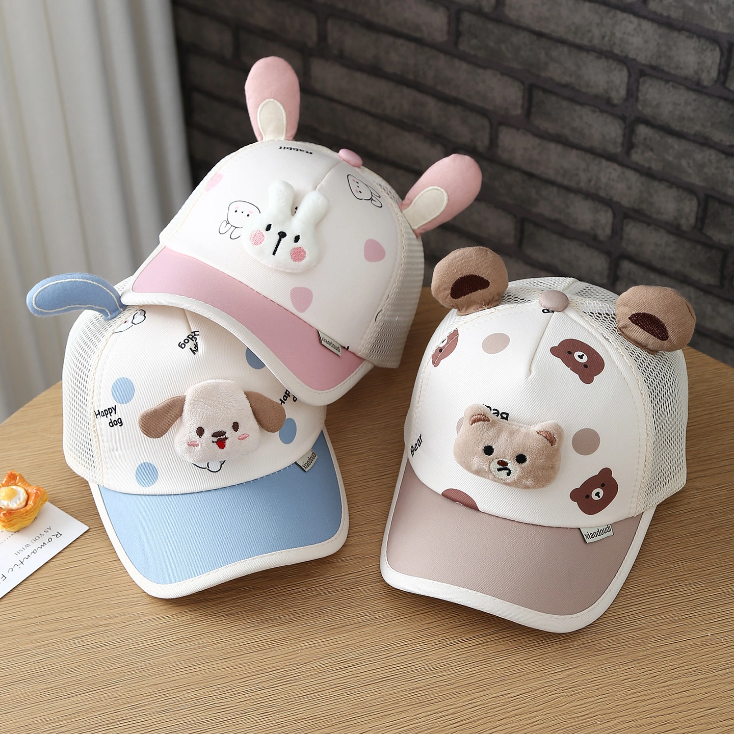 Adorable Baby Print Doll, Fashionable Casual Style Baseball Cap, Daily Wear, Boys And Girls' Outdoor Breathable Sun-protective Beanie Hat