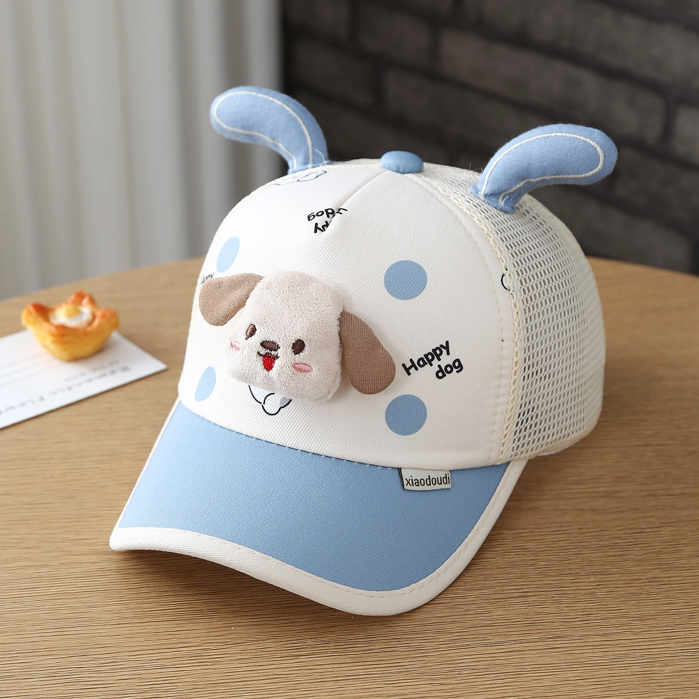 Adorable Baby Print Doll, Fashionable Casual Style Baseball Cap, Daily Wear, Boys And Girls' Outdoor Breathable Sun-protective Beanie Hat