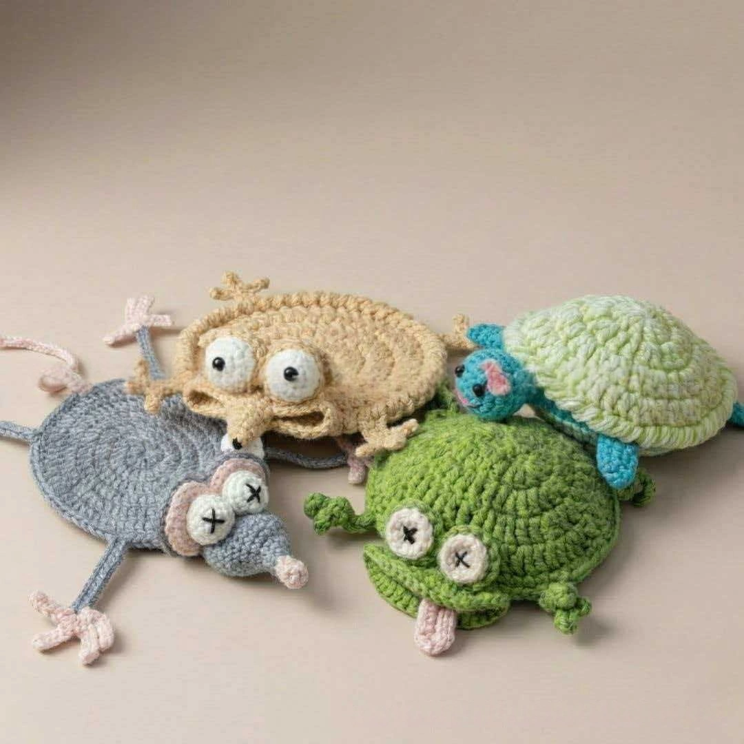 Crocheted Stress-relief Animal Style Personalized Coaster