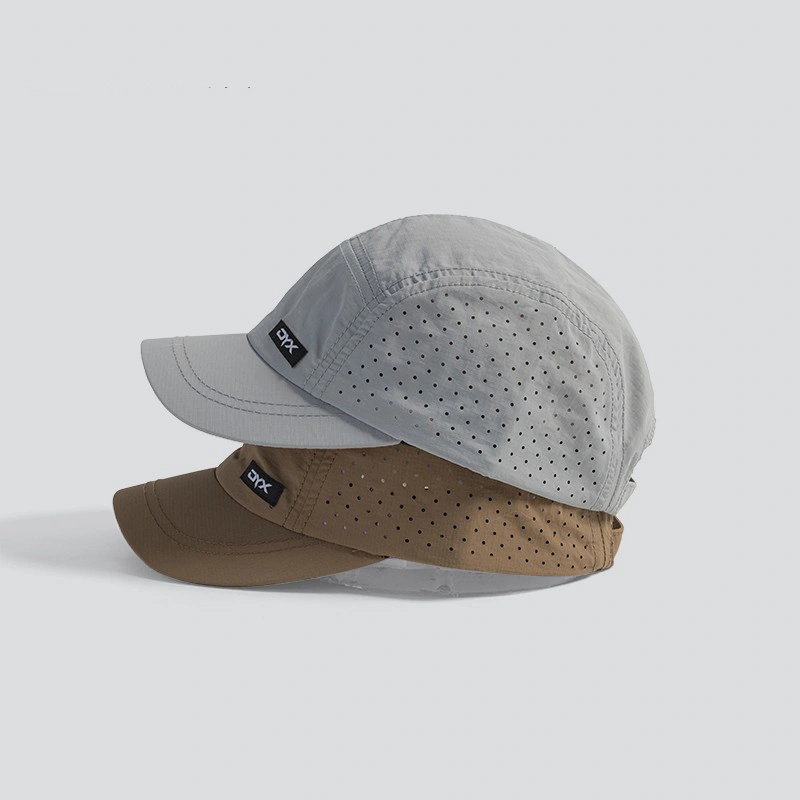 Summer Men's Quick-drying Multi-hole Breathable Adjustable Stylish And Simple Design Soft-top Baseball Cap Suitable For Outdoor Sun Protection And Hiking