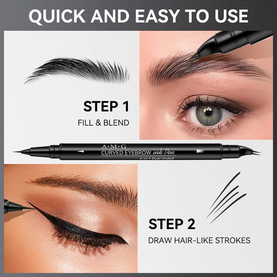 Double-ended Brow Pencil And Eyeliner 2-in-1