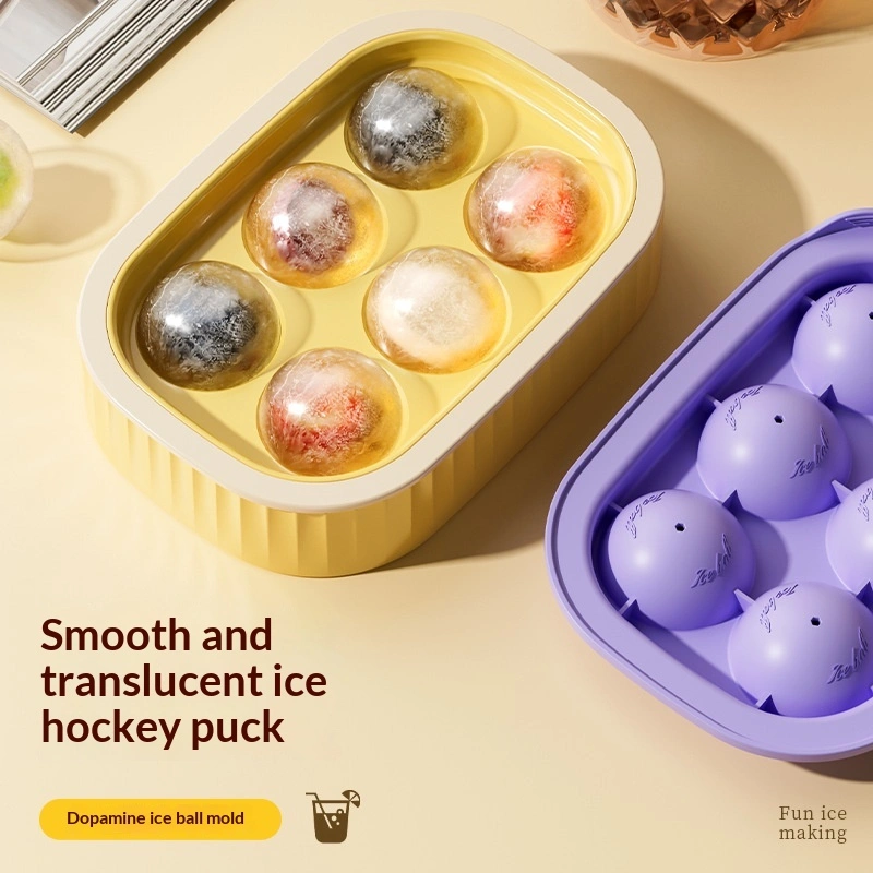 Ice Hockey Shaped Ice Mold Easy To Release Ice Cube Tray