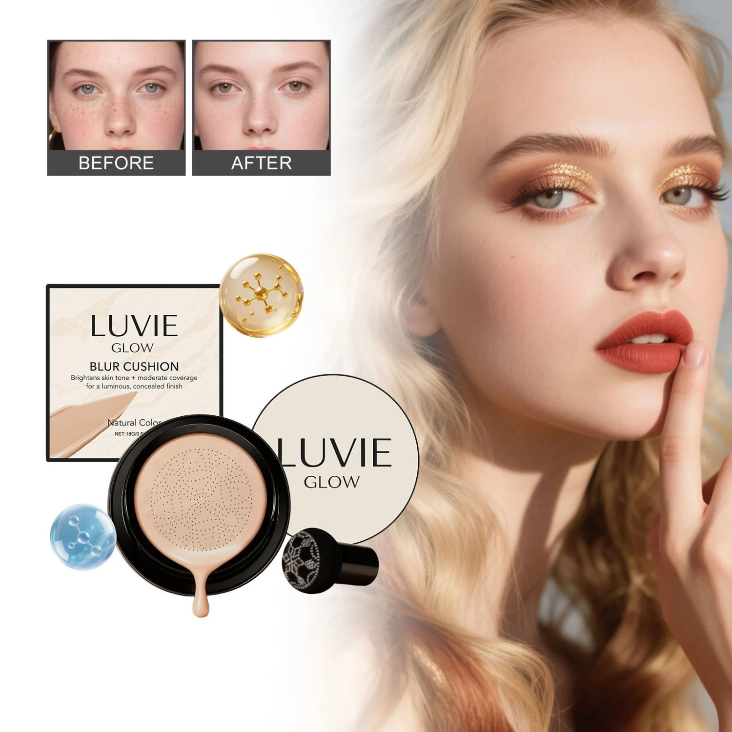 Radiant Flawless Cushion Foundation Natural Shade