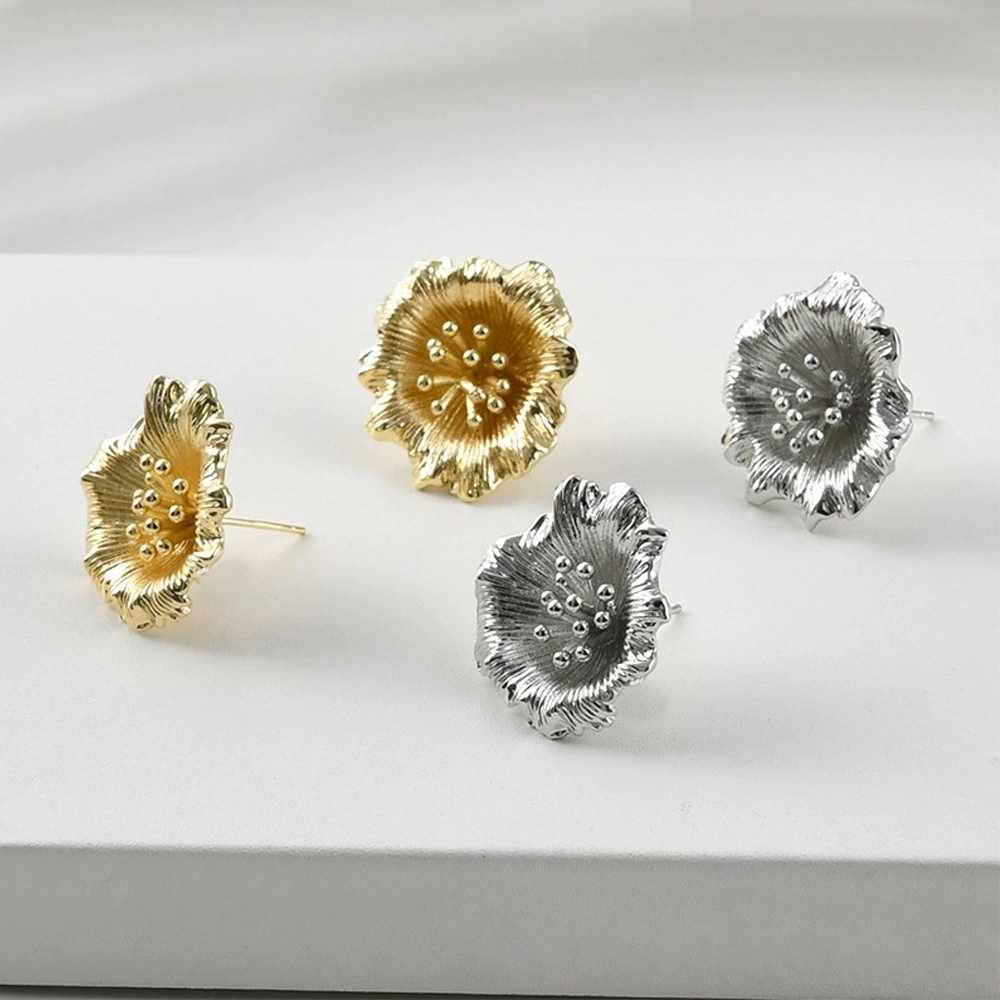 Alloy Personalized Flower Pistil High-End Floral Earrings