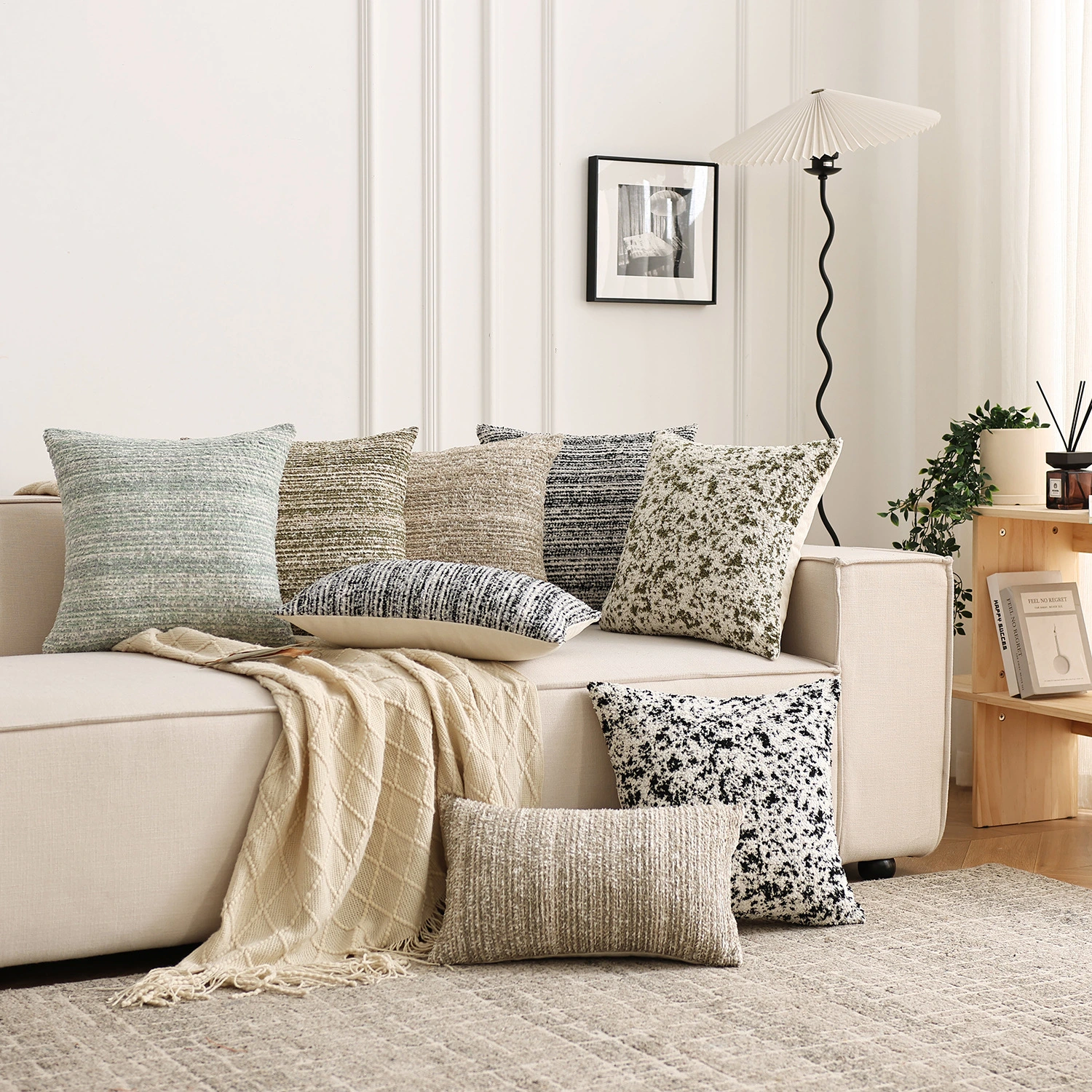 Cross-border Modern Minimalist Floral Throw Pillow