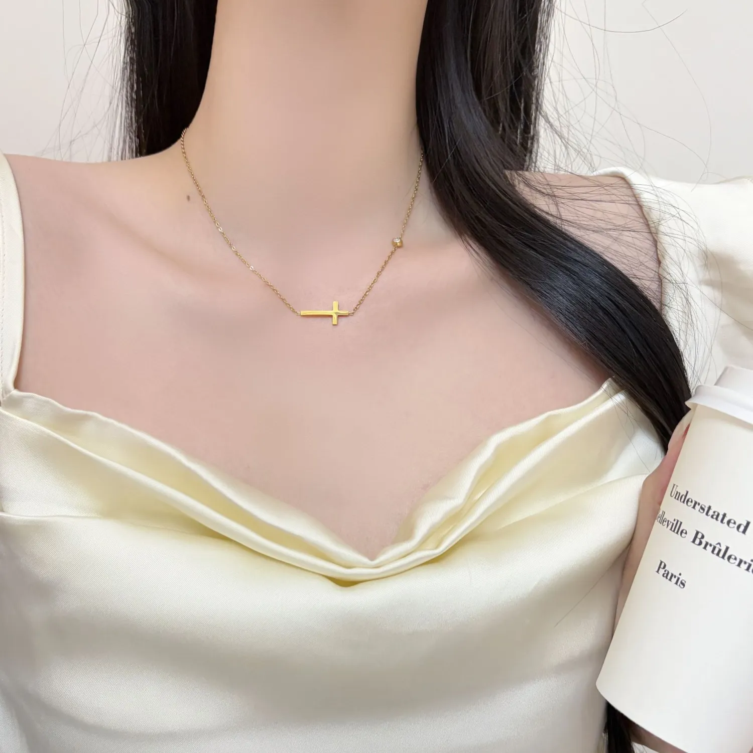 Fashionable Cross Titanium Steel Necklace
