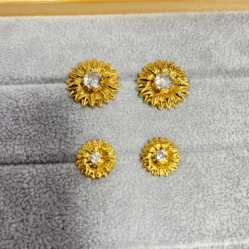 Sunflower Zircon-Inlaid Elegant Earrings For Women