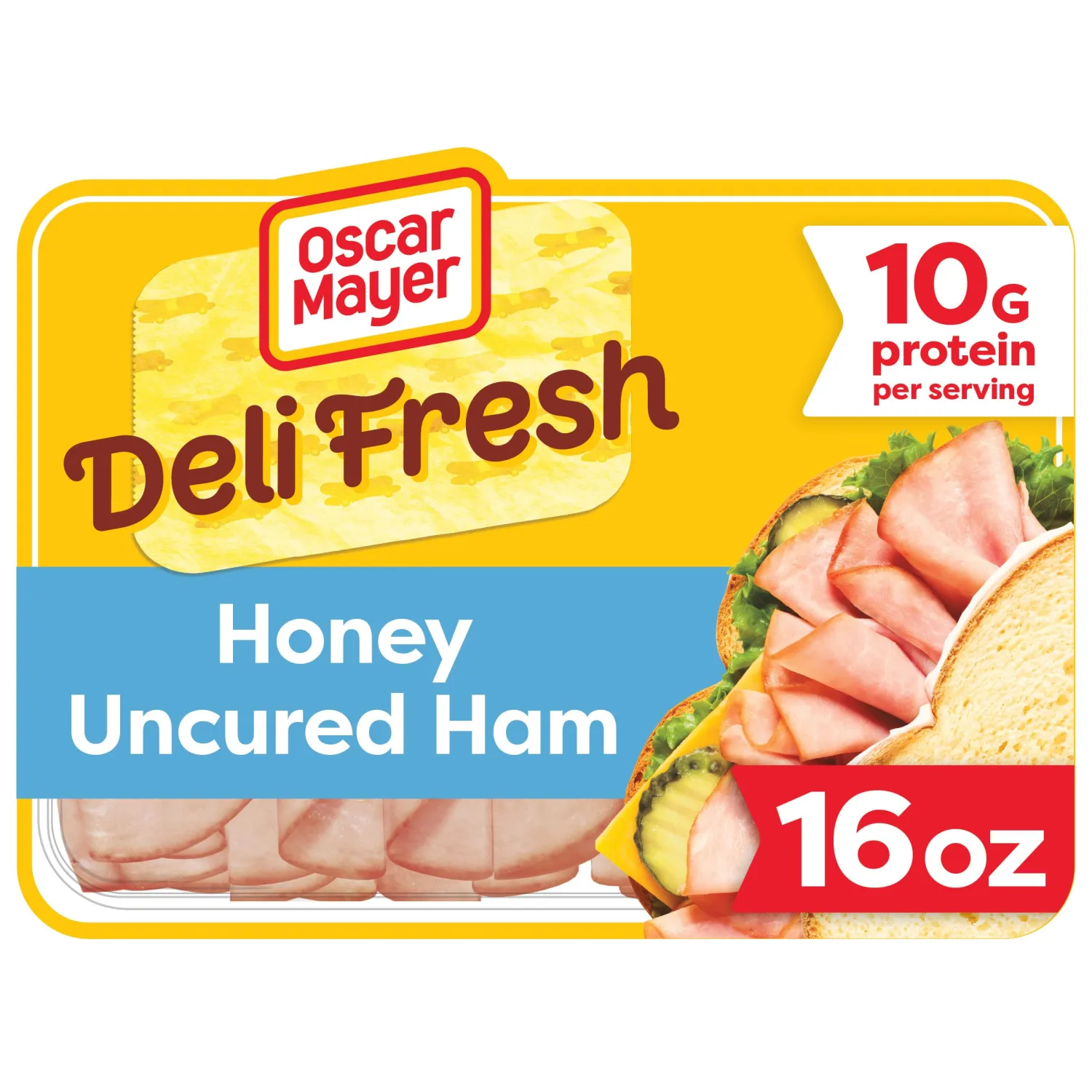 Oscar Mayer Deli Fresh Honey Uncured Ham, 16 oz Family Pack