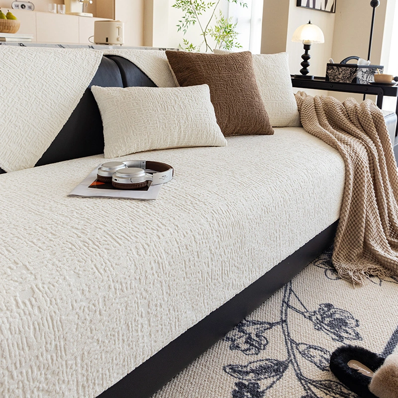 French-style Creamy Shaggy Sofa Cushion New Arrival All-Season
