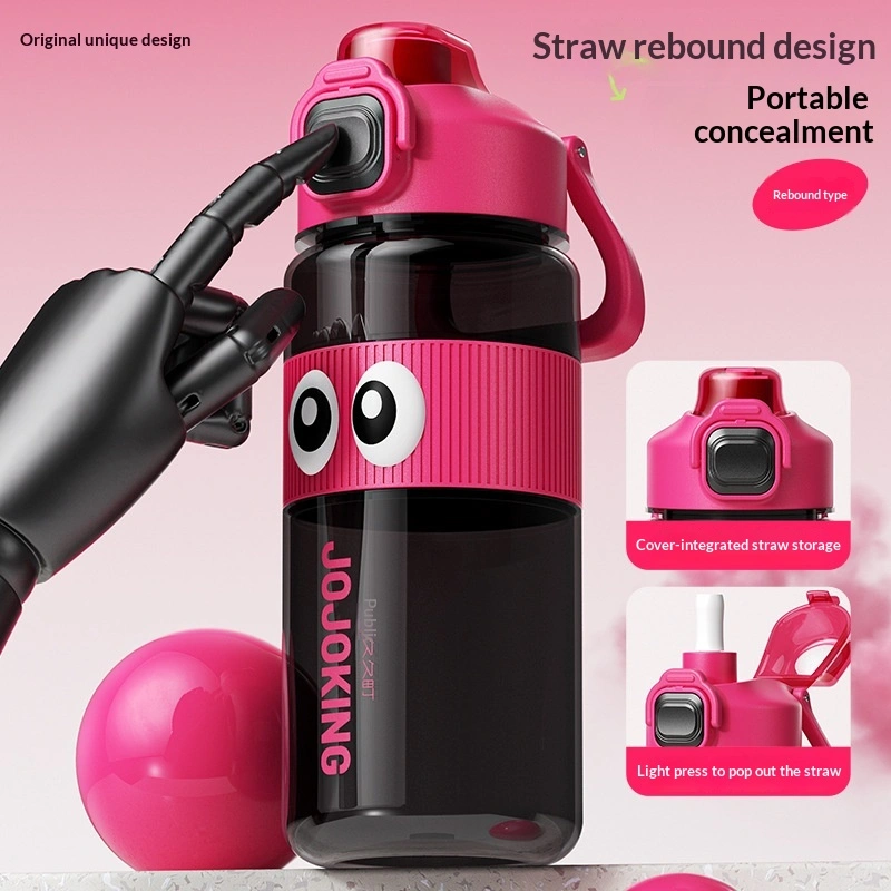 PCTG Straw-Infused Bounce-Back Leak-Proof Large-Capacity Portable Water Bottle