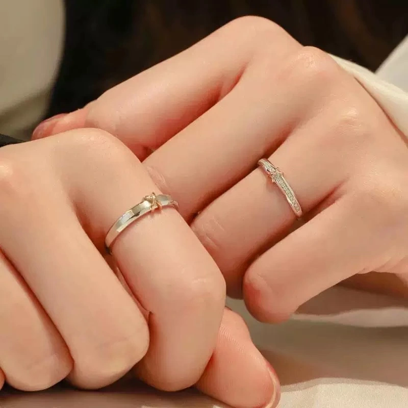 Eternal Knot Couples Ring  Niche Designer Style Light Luxury Fashionable Adjustable