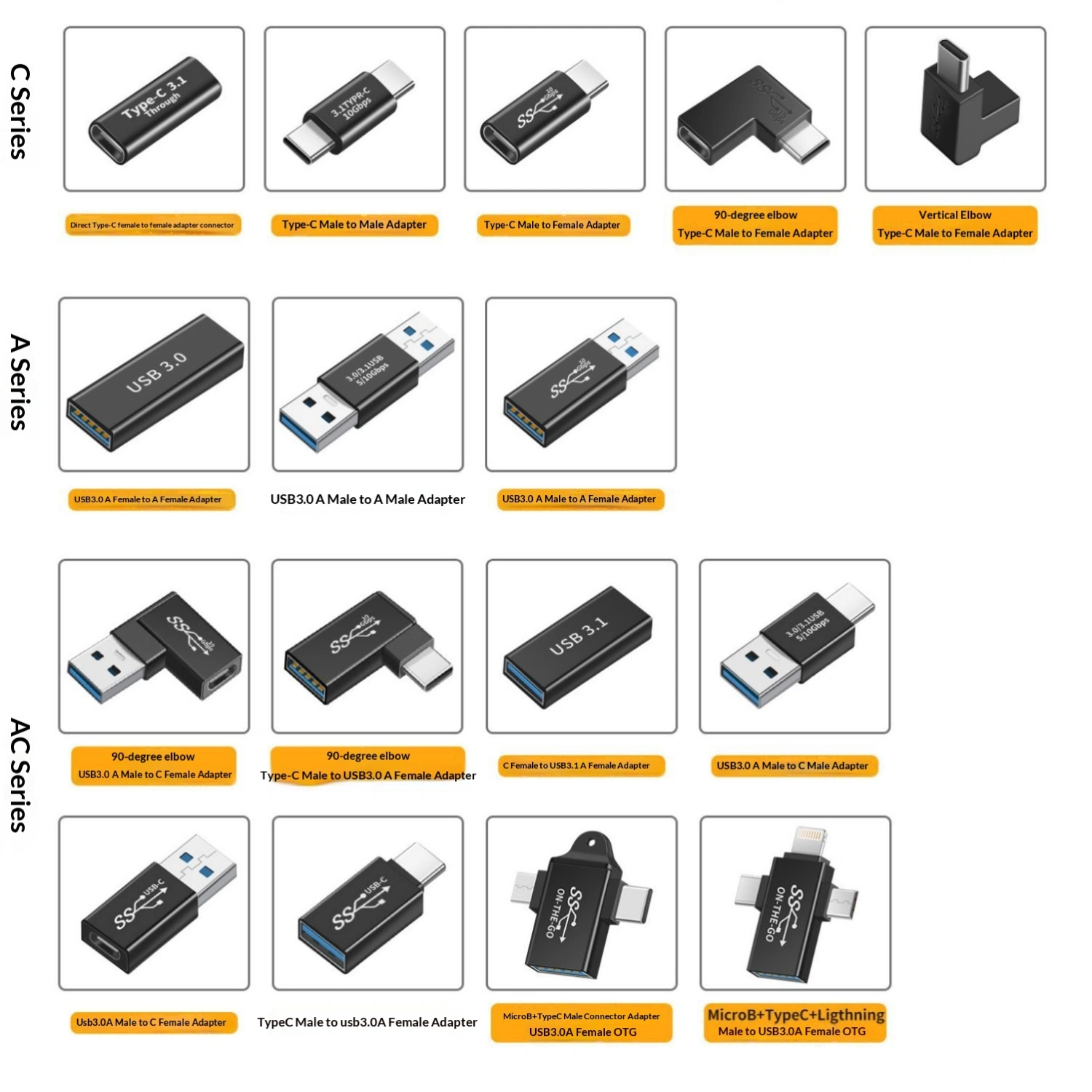 USB OTG Adapter Type-C Converter