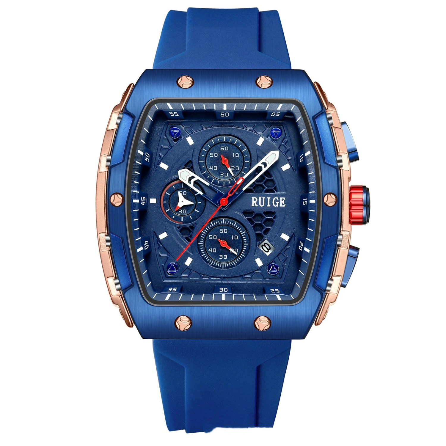 RuiGe Brand Watch Outdoor-style Barrel-shaped Wristwatch
