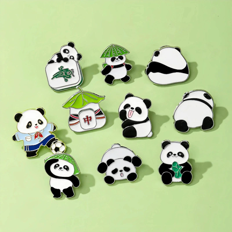 Chinese-style Panda Brooch Cute Animal Bag Badge
