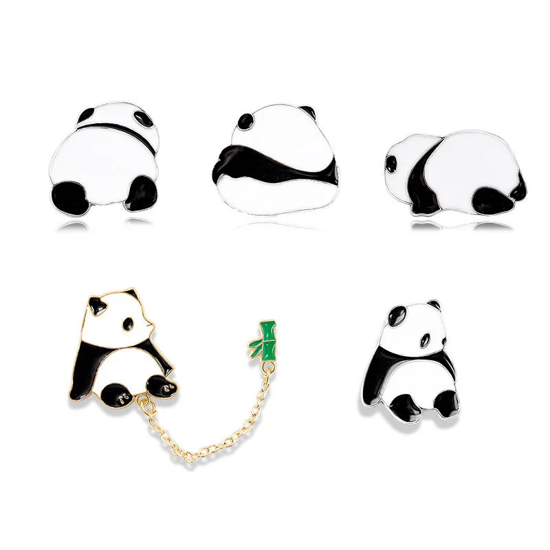 Chinese-style Panda Brooch Cute Animal Bag Badge