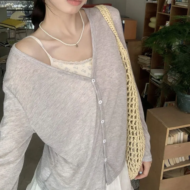 Thin Ice Silk Sun-Protective Cardigan Womens Top
