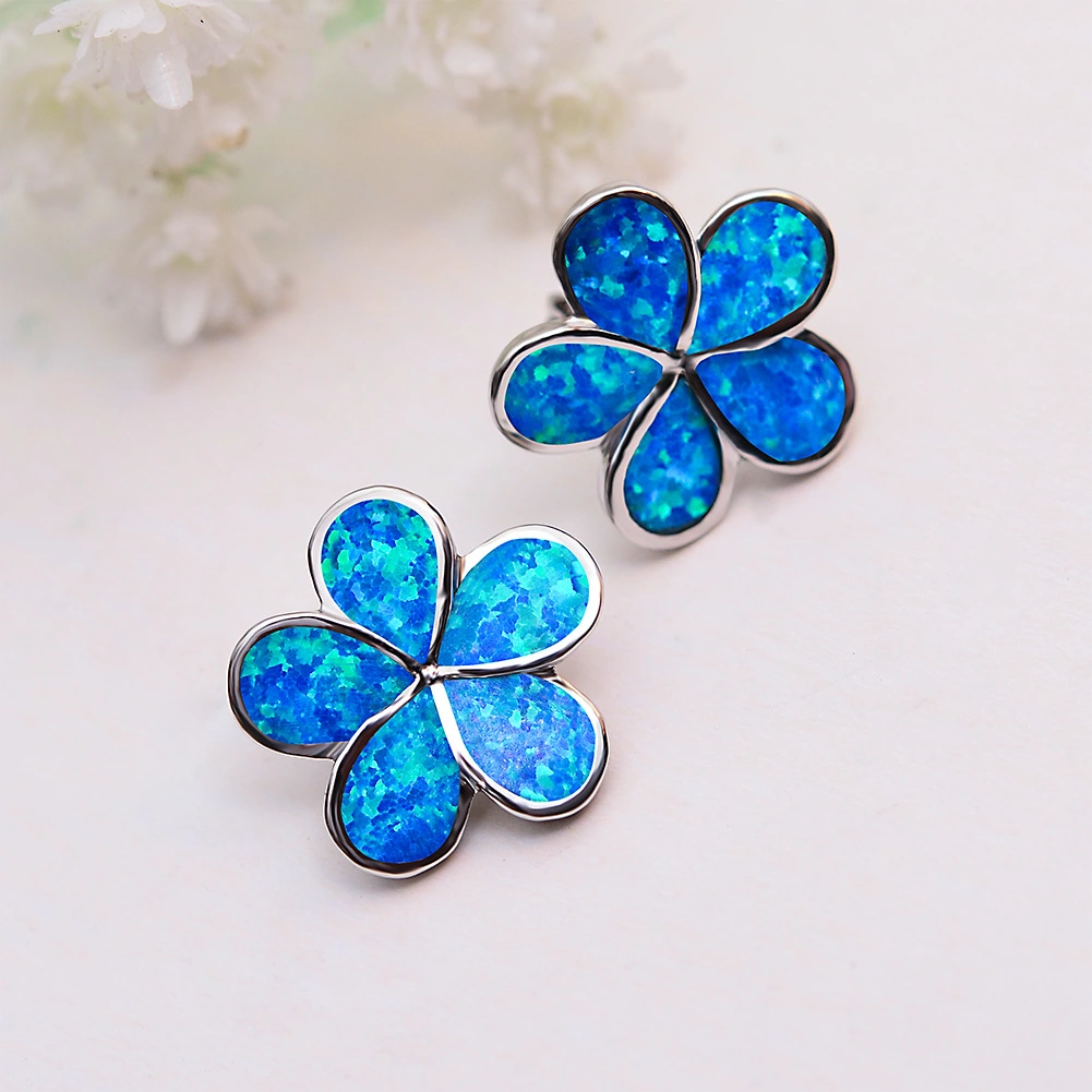 Five-petal Flower Stud Earrings For Women