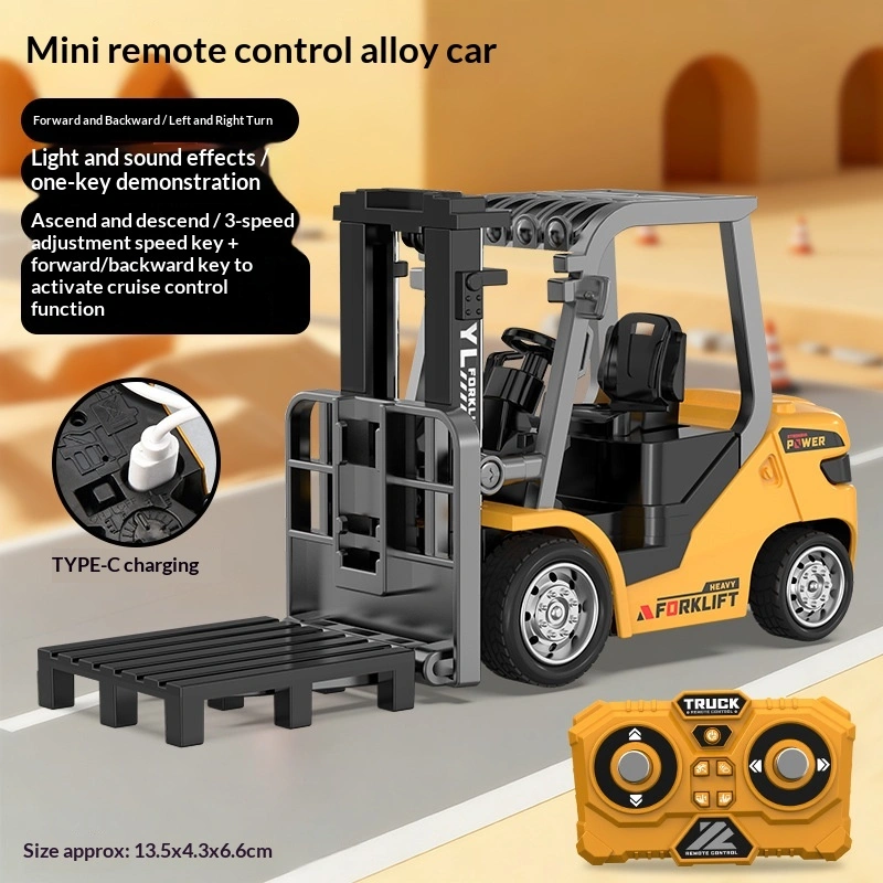 Alloy Remote-Controlled Engineering Vehicle Mini Forklift