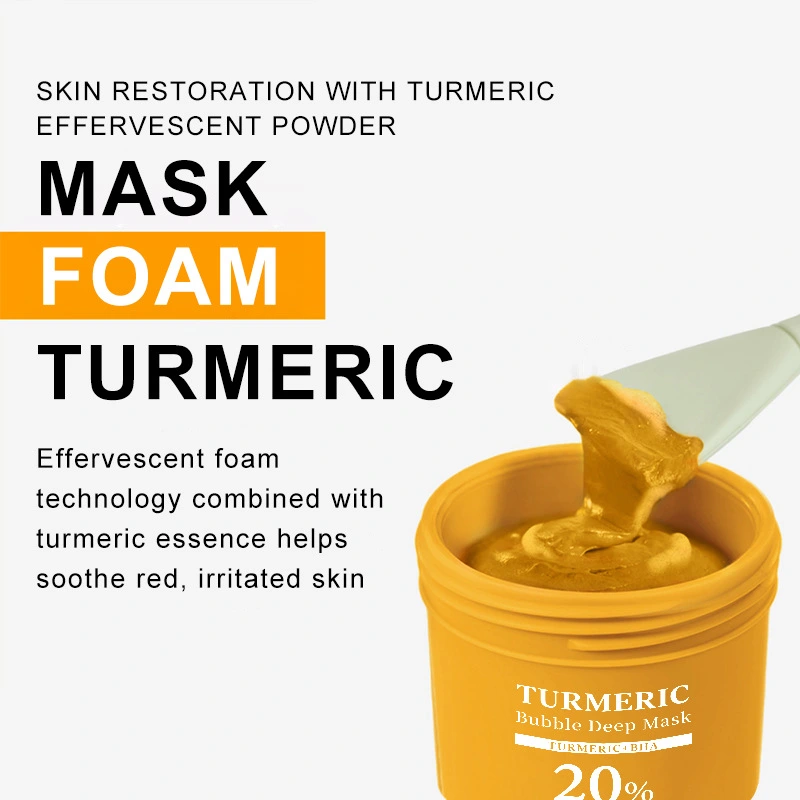 Turmeric Bubble Mask For Blackhead Removal And Purifying Clay Mask