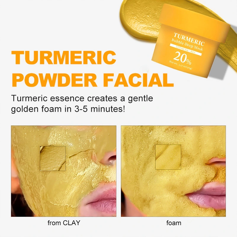 Turmeric Bubble Mask For Blackhead Removal And Purifying Clay Mask