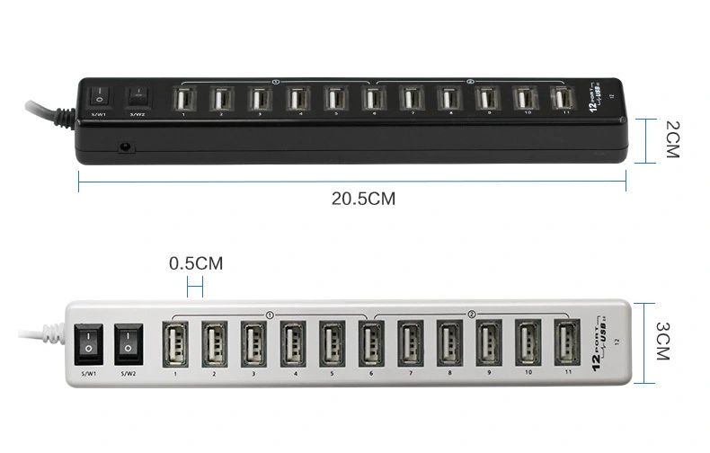 1-to-12-port USB 20 Hub For Computers