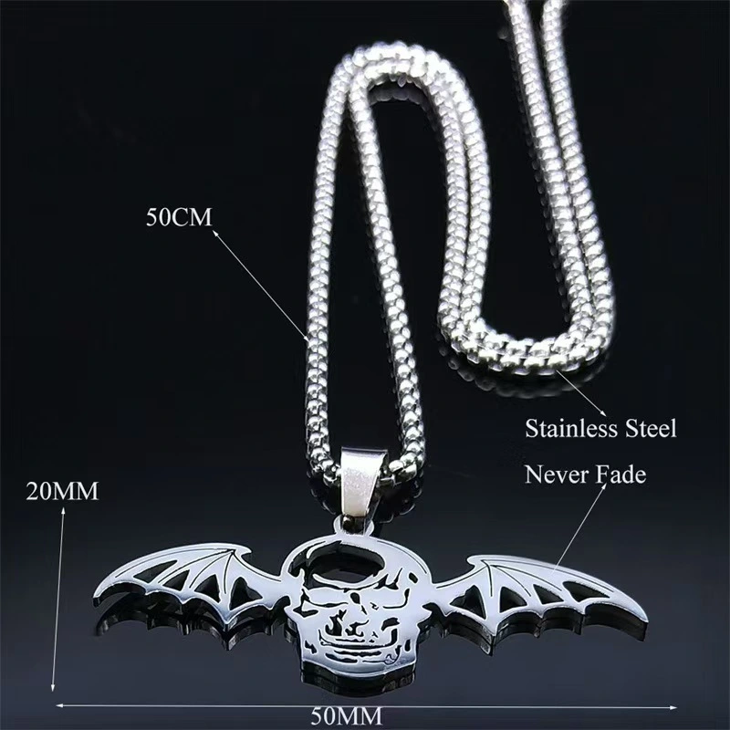 Stainless Steel Vampire Necklace Halloween Accessory