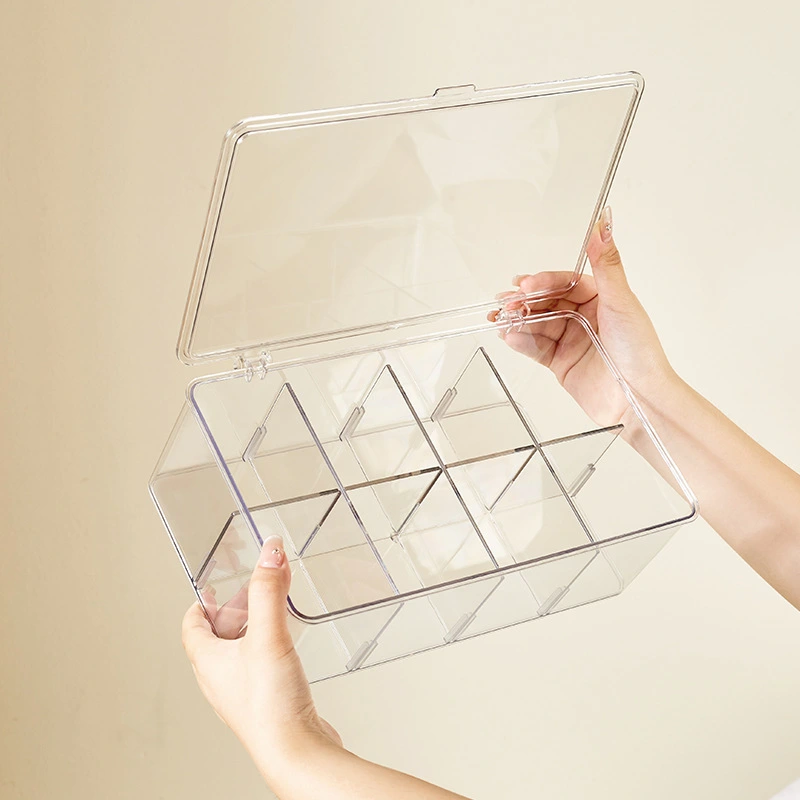 Eight-Compartment Tea Bag Storage Box With Lid