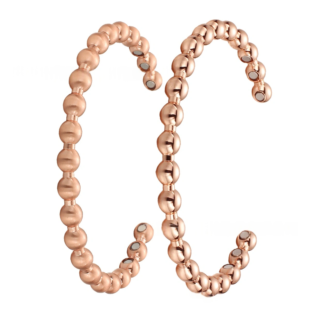 Red Copper Magnetic Stone Bracelet Bead-style