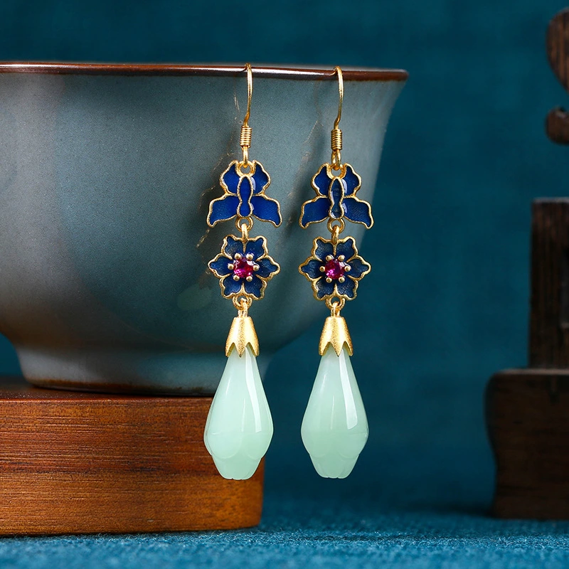 Flourishing Blossoms Magnolia Flower Vintage-Style Earrings